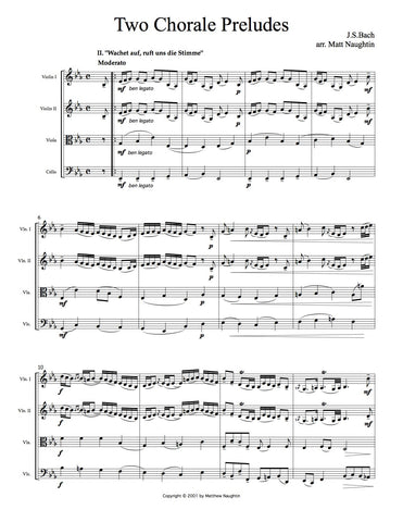 Two Chorale Preludes "Wachet auf, ruft uns die Stimme" & "Liebster Jesu, wir sind hier" (J. S. Bach)