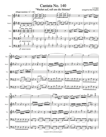 Chorale from Cantata No. 140 "Wachet auf, ruft uns die Stimme" (J. S. Bach)