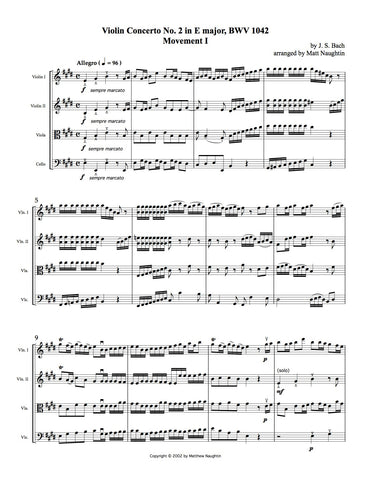 Violin Concerto No. 2 in E major, BWV 1042, First Movement (J. S. Bach)