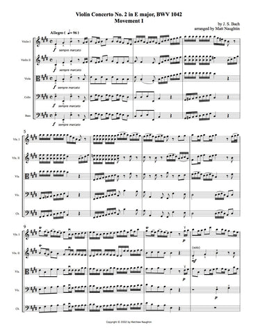 Violin Concerto No. 2 in E major, BWV 1042, First Movement (J. S. Bach)