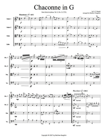 Chaconne in G (G. F. Handel)