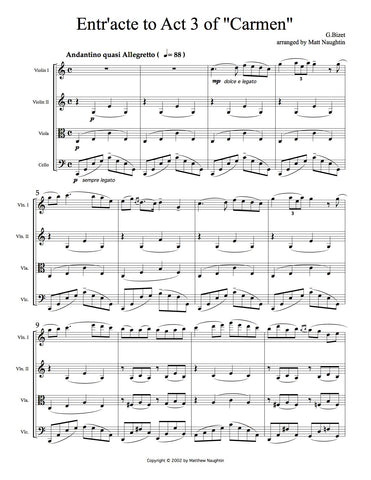 Entr'acte to Act 3 of "Carmen" (Georges Bizet)