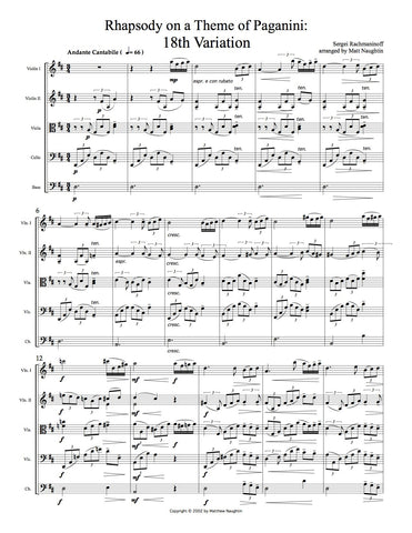 Rhapsody on a Theme of Paganini: 18th Variation (Sergei Rachmaninoff)