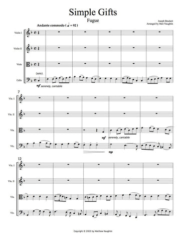 "Simple Gifts" Fugue (Brackett/Naughtin)