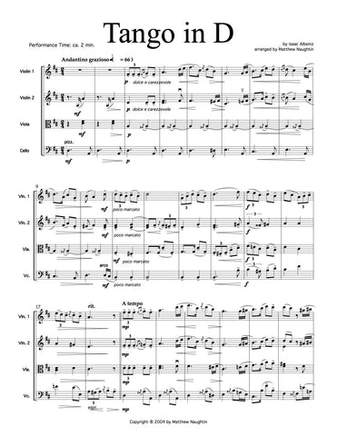 Tango in D (Isaac Albeniz)