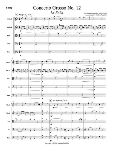 Concerto Grosso No. 12 "La Folia" (Francesco Geminiani)