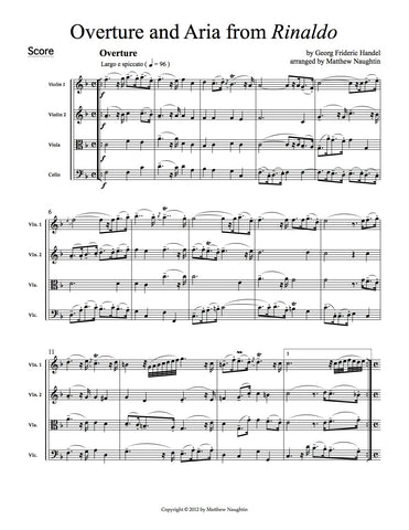 Overture and Aria from "Rinaldo" (G. F. Handel)