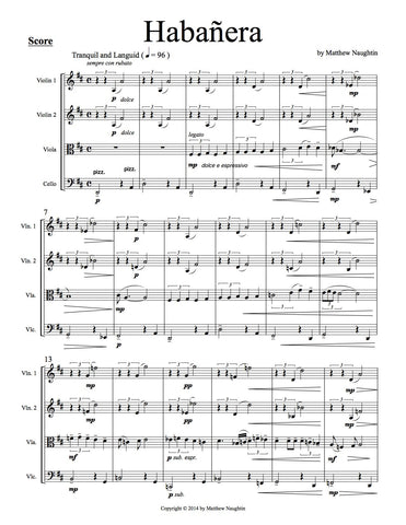 Habañera for String Quartet (Matthew Naughtin)